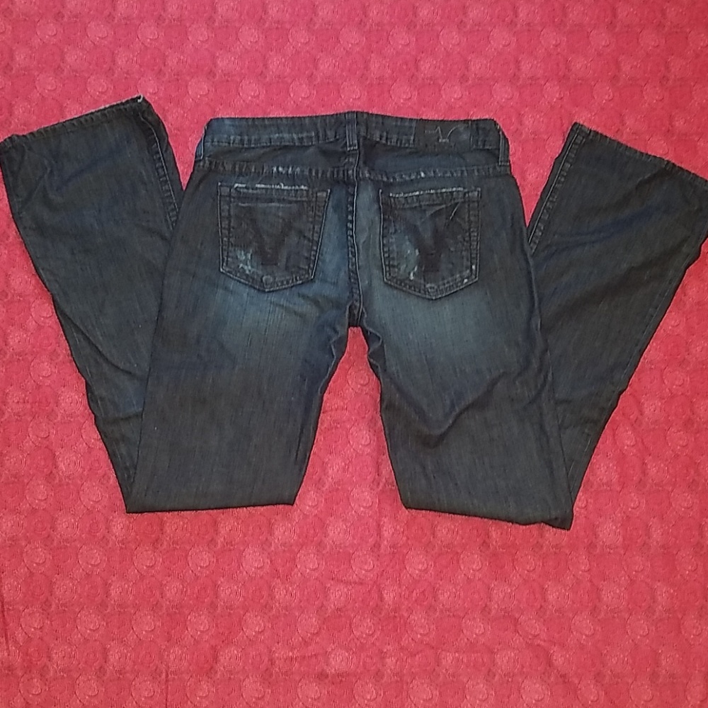 PRVCY Distressed Boot Cut Jeans